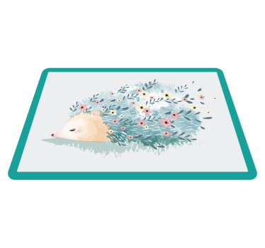 Tischset kinder mit niedlicher igel-illustration - TenStickers
