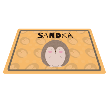 Tischset kinder mit niedlichem igelmotiv - TenStickers