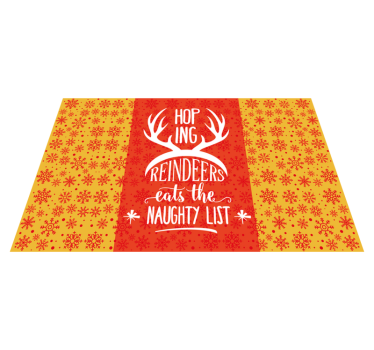 Tischset weihnachten mit rentiergeweih spruch - TenStickers