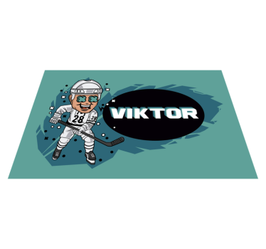 Tischset kinder cartoon eishockeyspieler - TenStickers