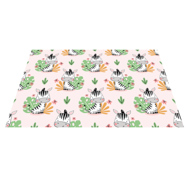 Tischset kinder mit niedlichem zebra-muster - TenStickers