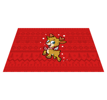 Tischset weihnachten mit süßem rentiermotiv - TenStickers