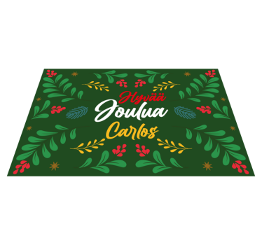 Tischset weihnachten mit festlichem grünmuster - TenStickers