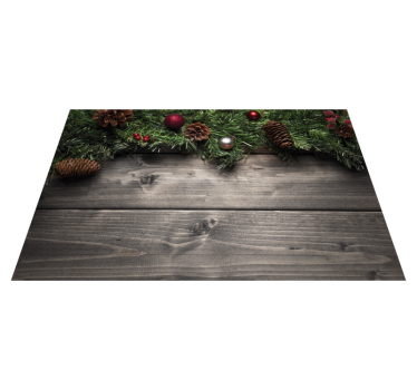 Tischset weihnachten mit festlichem tannenzapfen-arrangement - TenStickers
