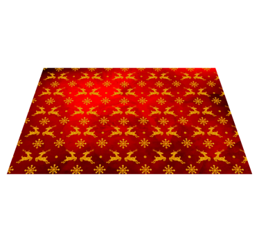 Tischset weihnachten mit rotem rentier-muster - TenStickers