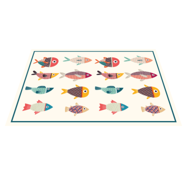 Kinder Tischset Bunter Fisch - TenStickers