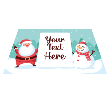 Tischset weihnachten mit weihnachtsmann und schneemann - TenStickers