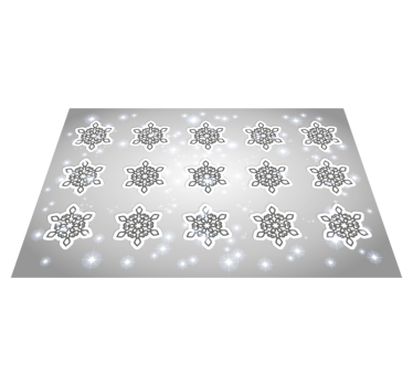 Tischset weihnachten schneeflockenmuster - TenStickers