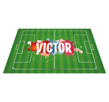 Platzset mit Namen Fußballplatz mit Namen - TenStickers