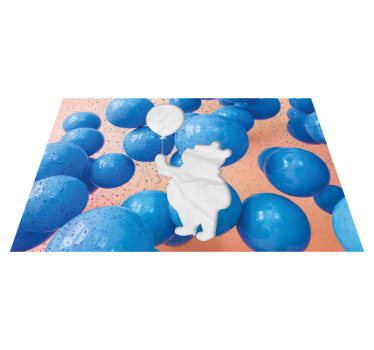 Tischset kinder bär mit ballon - TenStickers
