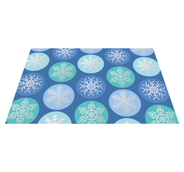Tischset weihnachten schneeflockenmuster kreis - TenStickers