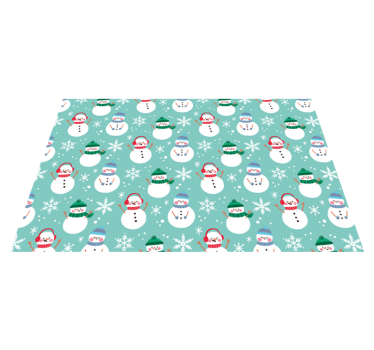 Tischset weihnachten fröhliches schneemann-muster - TenStickers