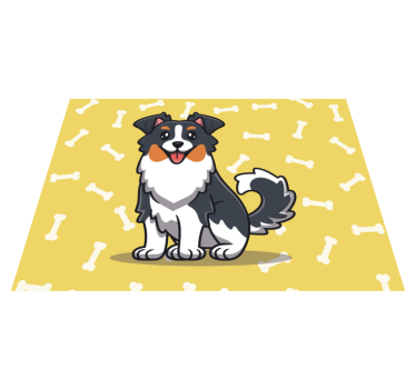 Tischset kinder mit niedlichem hundemotiv - TenStickers