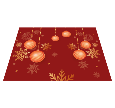 Tischset weihnachten mit festlichen ornamenten - TenStickers