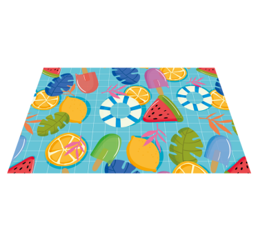 Tischset kinder früchte und eiscreme - TenStickers