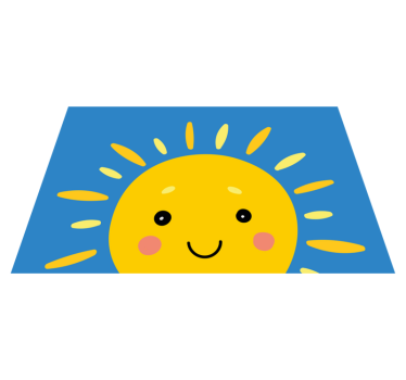 Tischset kinder mit lächelndem sonnen gesicht - TenStickers