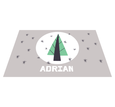 Platzset Weihnachten Personalisierter weihnachtsbaum - TenStickers