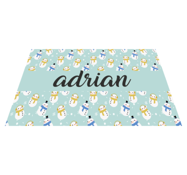 Tischset weihnachten schneemann personalisiertes design - TenStickers