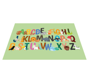 Tischset kinder tieralphabet anzeige - TenStickers