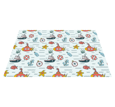 Kinder Tischset Bunte segelboote - TenStickers