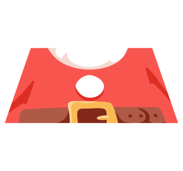 Tischset weihnachten mit weihnachtsmann t-shirt - TenStickers