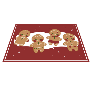 Tischset weihnachten lebkuchenmann figuren - TenStickers