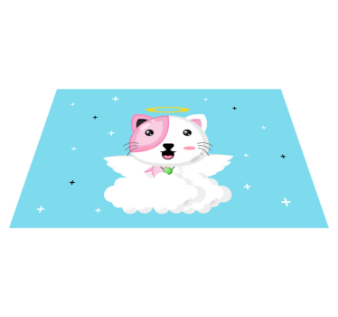 Tischset kinder süße katzenengel - TenStickers