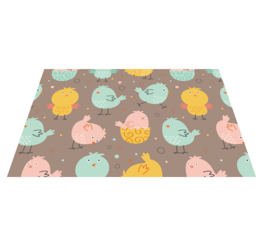 Tischset kinder mit lebhaften vogelmotiven - TenStickers