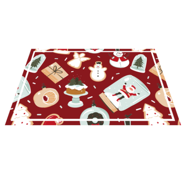 Platzset Weihnachten Rotes weihnachtsmotiv - TenStickers