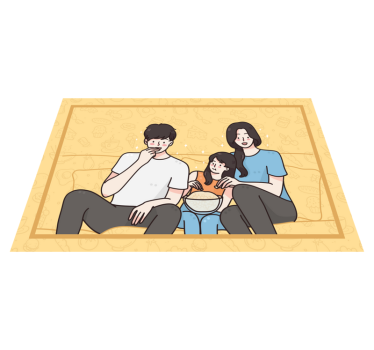 Tischset kinder für die familie beim snackgenuss - TenStickers