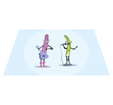 Tischset kinder mit musikalischen gemüsefiguren - TenStickers
