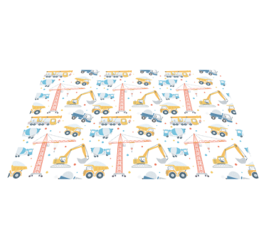 Kinder Tischset Pastellfarbene baufahrzeuge - TenStickers