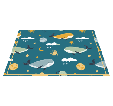 Tischset kinder wale und himmlische muster - TenStickers