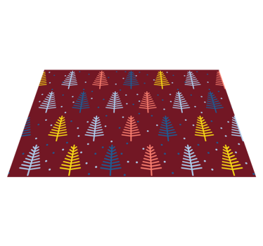 Tischset weihnachten mit buntem baum-muster - TenStickers