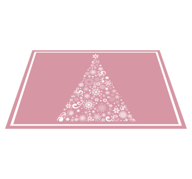 Platzset Weihnachten Festlicher baum auf rosa - TenStickers