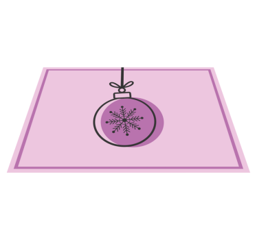 Tischset weihnachten mit schneeflockenornamenten - TenStickers
