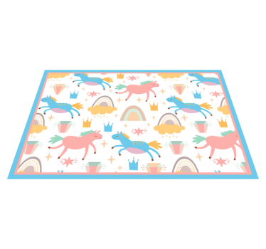 Kinder Tischset Süßes einhörner- und regenbogenmuster - TenStickers
