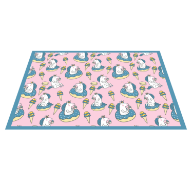 Tischset kinder einhörner mit eiscreme - TenStickers