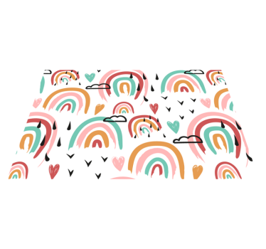 Tischset kinder im regenbogen herz muster - TenStickers