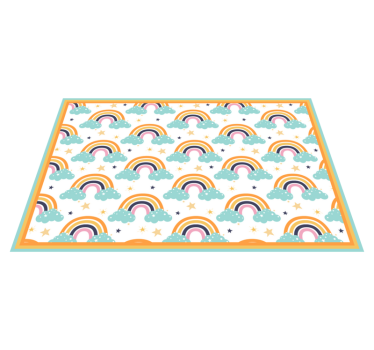 Tischset kinder bunte regenbogenwolke - TenStickers
