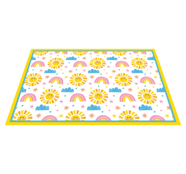 Tischset kinder im sonnigen regenbogenmuster - TenStickers