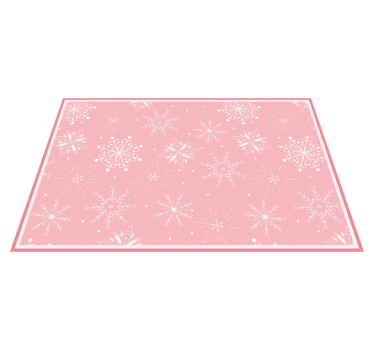 Platzset Weihnachten Weiße schneeflocken auf rosa Hintergrund - TenStickers