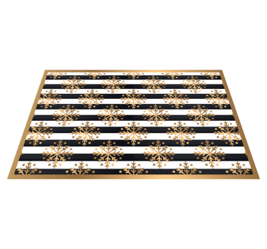 Tischset weihnachten mit goldenem schneeflockenmuster - TenStickers
