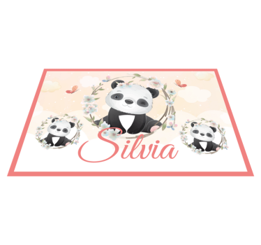 Tischset kinder charmantes panda arrangement - TenStickers