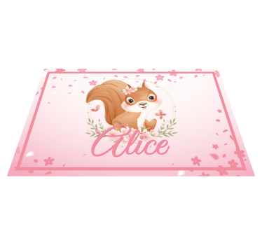 Tischset kinder mit niedlicher eichhörnchenillustration - TenStickers