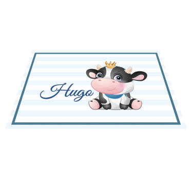 Tischset kinder mit kuh-charakter-illustration - TenStickers
