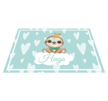 Tischset kinder mit niedlicher faultier-illustration - TenStickers