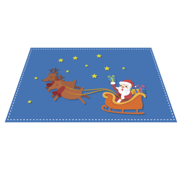 Tischset weihnachten schlittenfahrt des weihnachtsmanns - TenStickers