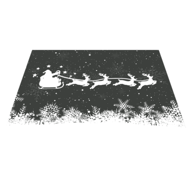 Tischset weihnachten rentierschlitten von santa - TenStickers