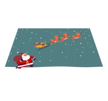 Tischset weihnachten schlittenfahrt mit dem weihnachtsmann - TenStickers